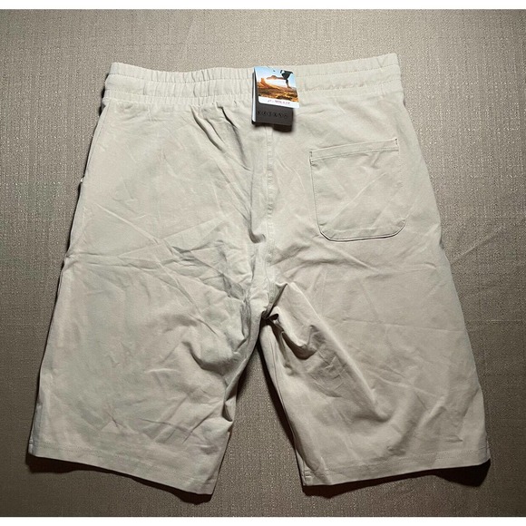 NEW Willit Women’s Large L Tan Beige Flat Front Shorts Pockets Drawstring Waist - Picture 3 of 4